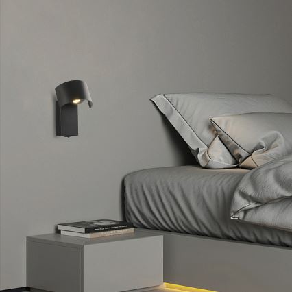 Brilagi - LED Sienas lampa VASTO LED/3W/230V melna