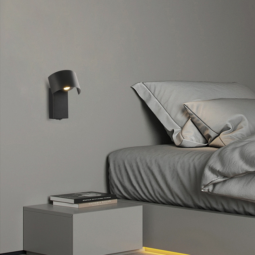 Brilagi - LED Sienas lampa VASTO LED/3W/230V melna