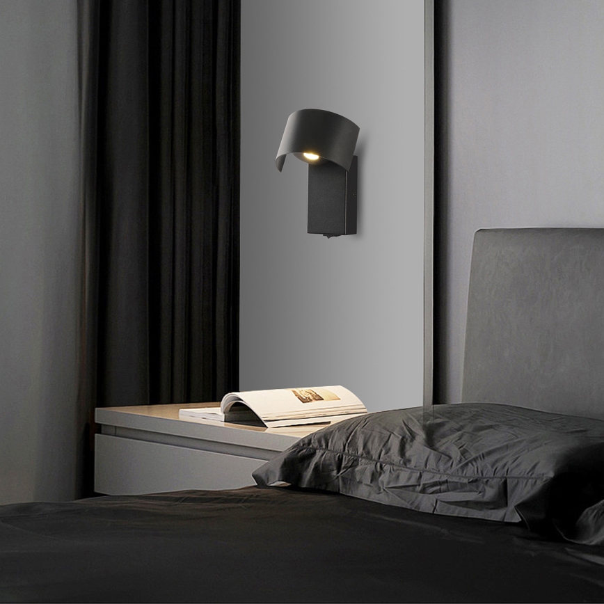 Brilagi - LED Sienas lampa VASTO LED/3W/230V melna