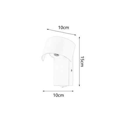 Brilagi - LED Sienas lampa VASTO LED/3W/230V melna
