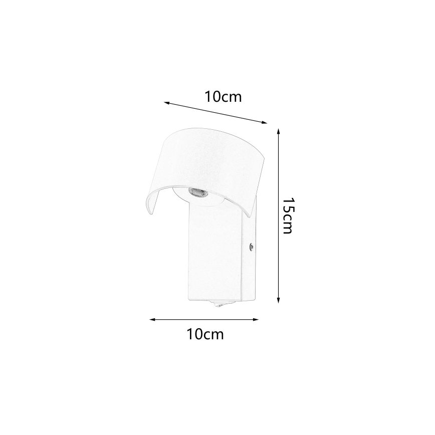 Brilagi - LED Sienas lampa VASTO LED/3W/230V melna