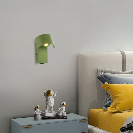 Brilagi - LED Sienas lampa VASTO LED/3W/230V zaļa
