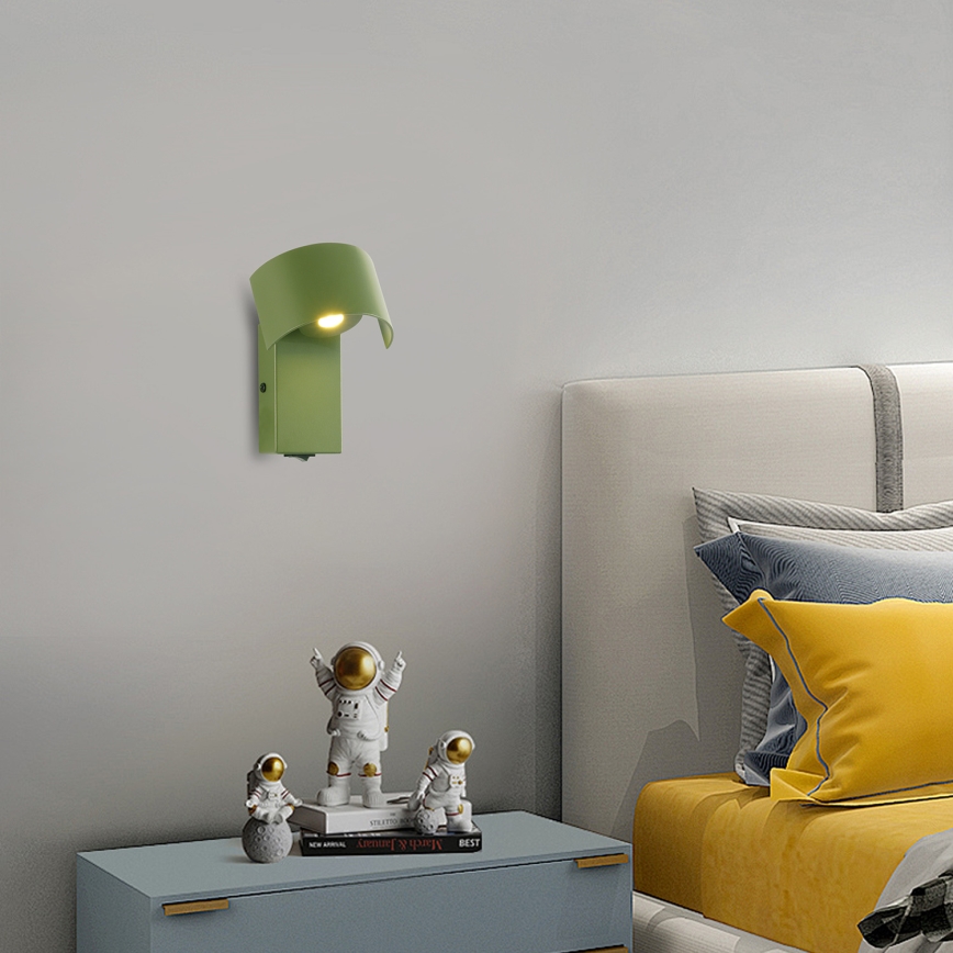 Brilagi - LED Sienas lampa VASTO LED/3W/230V zaļa