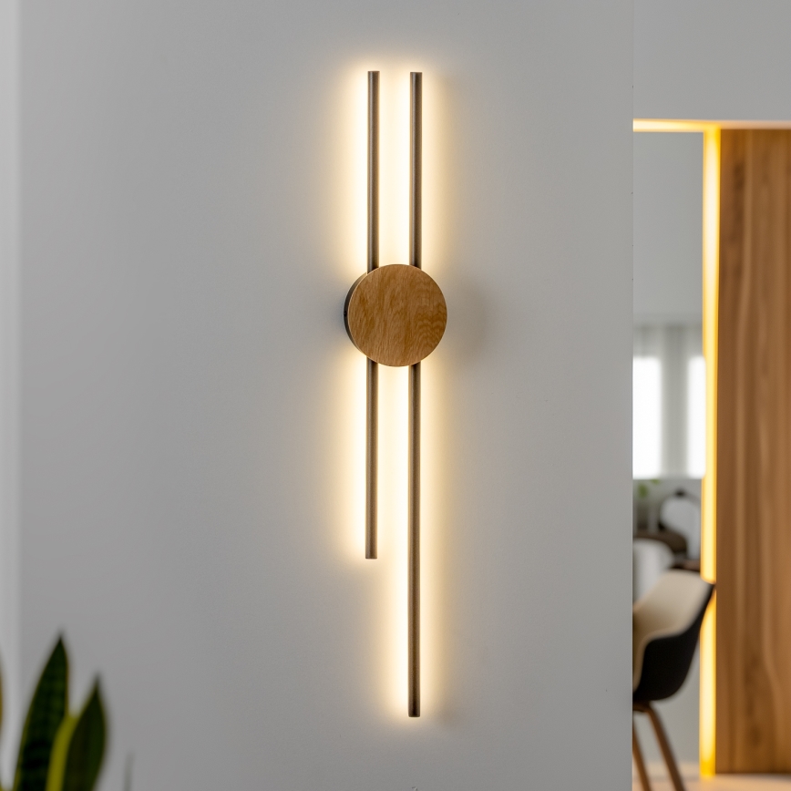 Brilagi - LED Sienas lampa WOODY COLLINE LED/15W/230V 80 cm ozols