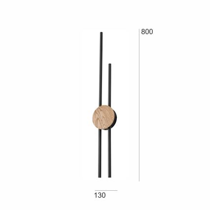 Brilagi - LED Sienas lampa WOODY COLLINE LED/15W/230V 80 cm ozols