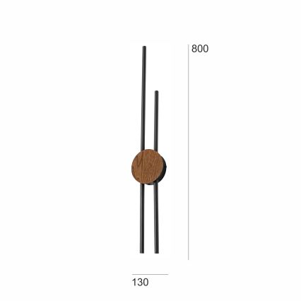 Brilagi - LED Sienas lampa WOODY COLLINE LED/15W/230V 80 cm ozols ķirsis