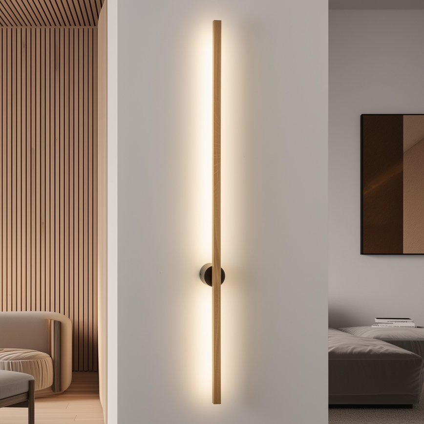 Brilagi - LED Sienas lampa WOODY LINE LED/12W/230V 120 cm ozols