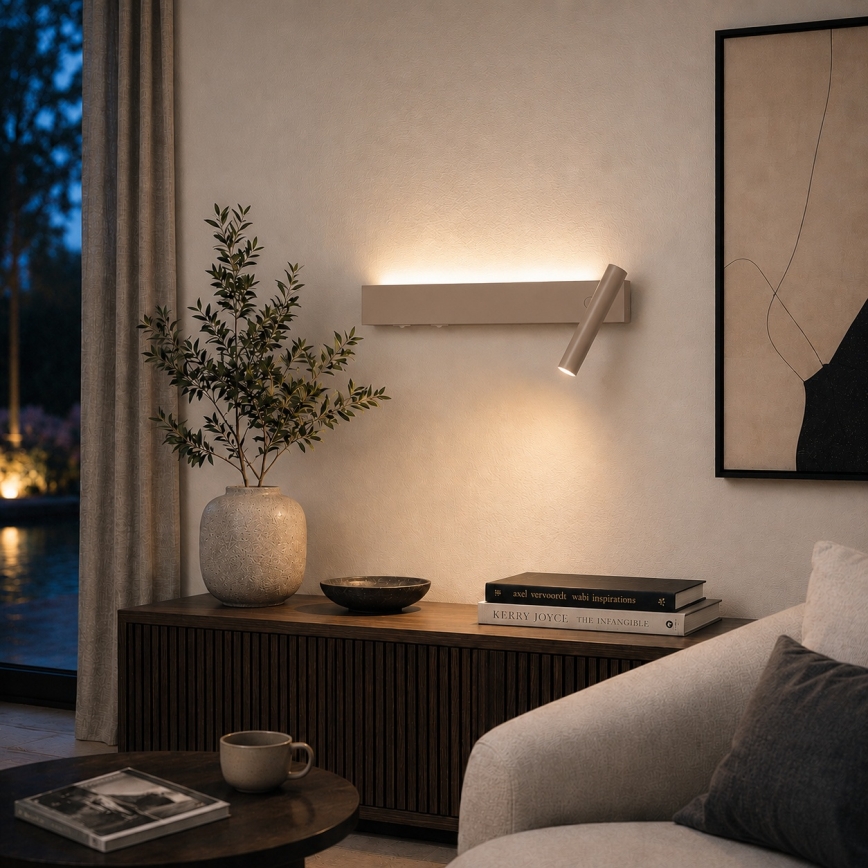 BRILAGI - LED sienas prožektors ARLIX LED/3W/230V + LED/7W bēšs CRI 90
