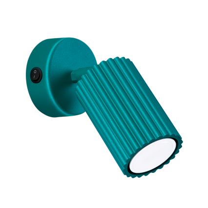 Brilagi - LED sienas prožektors CRESTO 1xGU10/10W/230V tirkīza