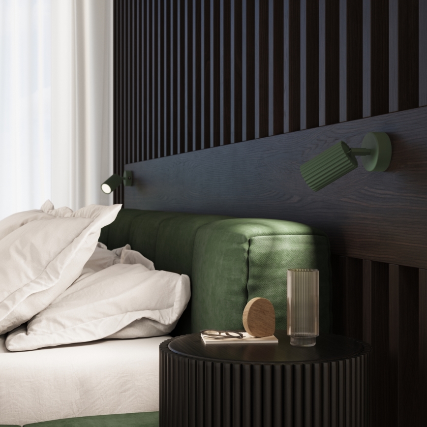 Brilagi - LED sienas prožektors CRESTO 1xGU10/10W/230V zaļš