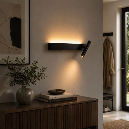 BRILAGI - LED sienas punktveida gaismeklis ARLIX LED/3W/230V + LED/7W melns CRI 90