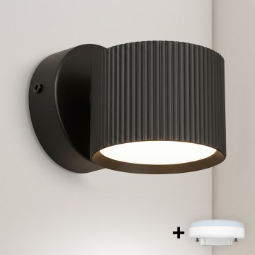 Brilagi - LED Sienas punktveida gaismeklis STRIPY 1xGX53/15W/230V melns