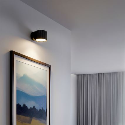 Brilagi - LED Sienas punktveida gaismeklis STRIPY 1xGX53/15W/230V melns