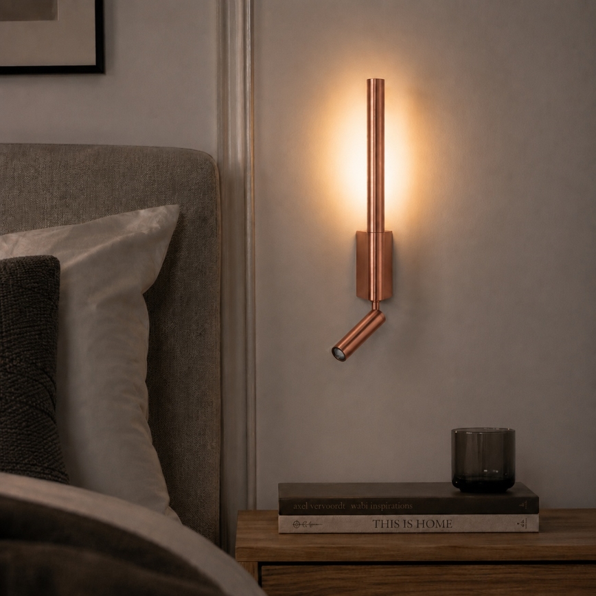 BRILAGI - LED sienas punktveida gaismeklis VIXON LED/3W/230V + LED/5W, bronzas krāsa, CRI 90