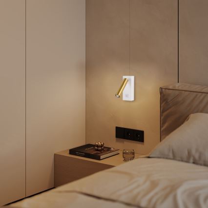 Brilagi - LED Sienas starmetis MAYA 1xG9/7W/230V balta/zelta