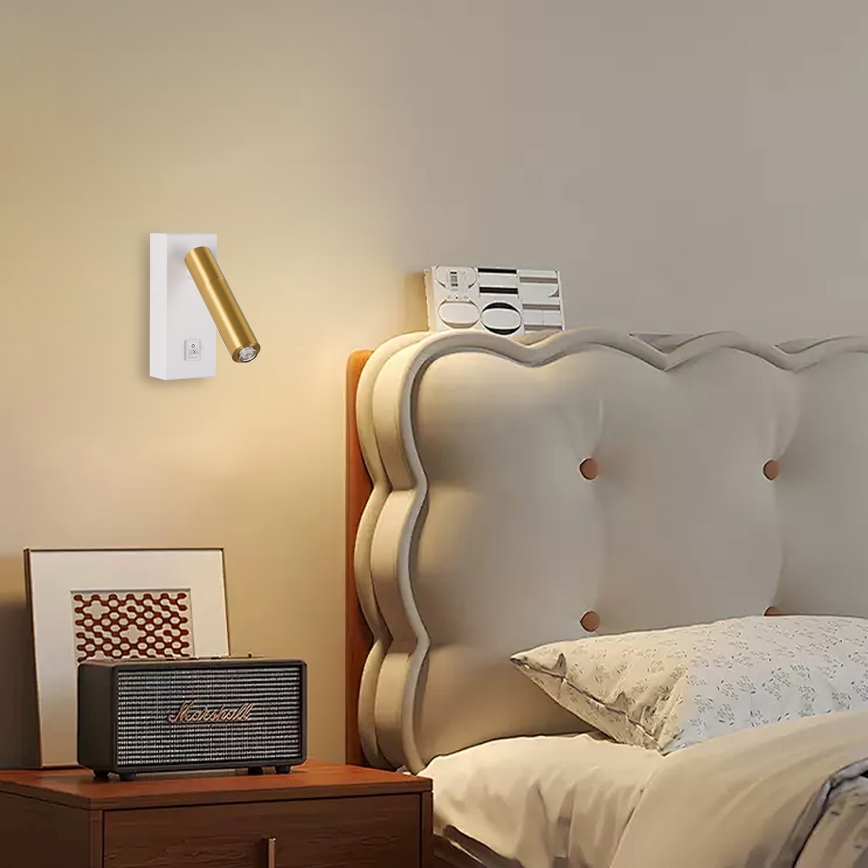 Brilagi - LED Sienas starmetis MAYA 1xG9/7W/230V balta/zelta