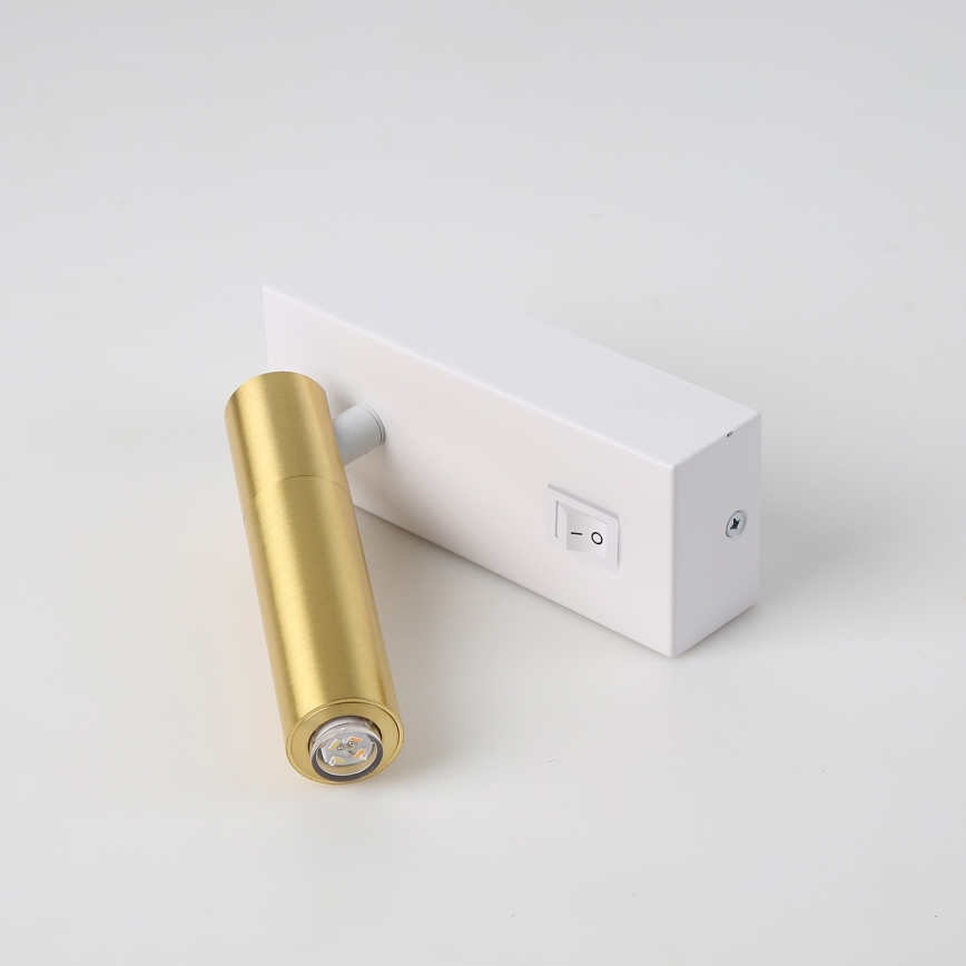 Brilagi - LED Sienas starmetis MAYA 1xG9/7W/230V balta/zelta