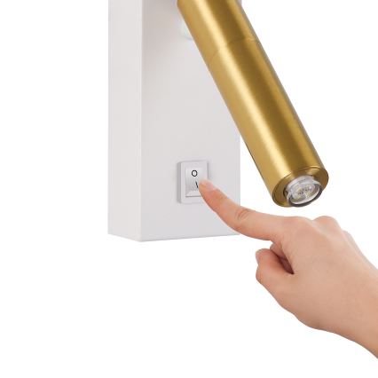 Brilagi - LED Sienas starmetis MAYA 1xG9/7W/230V balta/zelta
