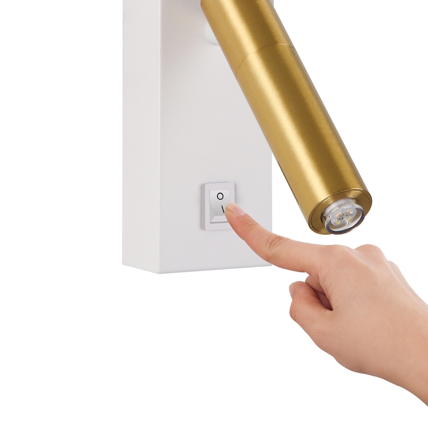 Brilagi - LED Sienas starmetis MAYA 1xG9/7W/230V balta/zelta