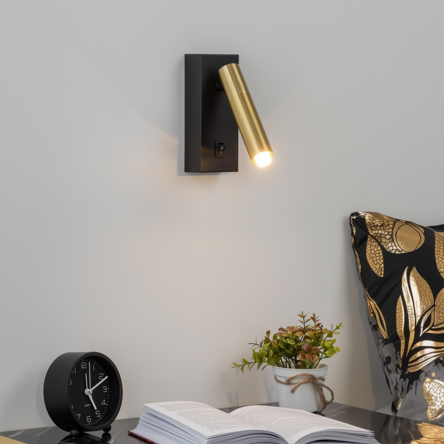 Brilagi - LED Sienas starmetis MAYA 1xG9/7W/230V melna/zelta