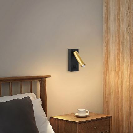 Brilagi - LED Sienas starmetis MAYA 1xG9/7W/230V melna/zelta