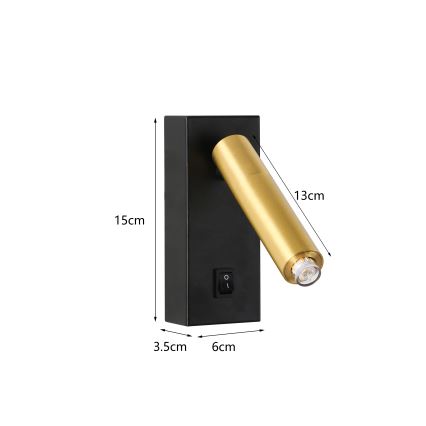 Brilagi - LED Sienas starmetis MAYA 1xG9/7W/230V melna/zelta