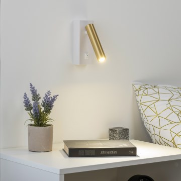 Brilagi - LED Sienas starmetis MAYA LED/3W/230V 4000K balta/zelta