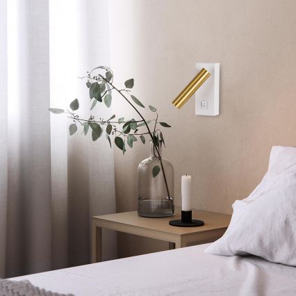 Brilagi - LED Sienas starmetis MAYA LED/3W/230V 4000K balta/zelta