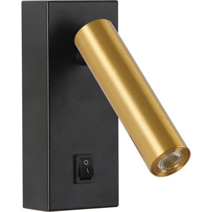 Brilagi - LED Sienas starmetis MAYA LED/3W/230V 4000K melna/zelta