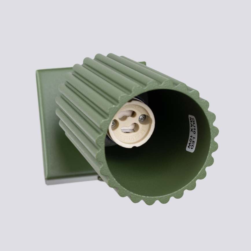 Brilagi - LED sienas virziena gaismeklis CRESTO 1xGU10/10W/230V zaļš