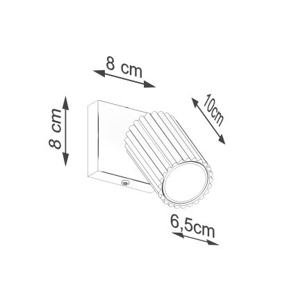 Brilagi - LED sienas virziena gaismeklis CRESTO 1xGU10/10W/230V zaļš