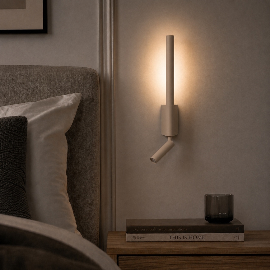 BRILAGI - LED sienas virziena gaismeklis VIXON LED/3W/230V + LED/5W bēšs CRI 90