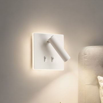 BRILAGI - LED sienas virziena gaismeklis ZAYA DOUBLE LED/8W/230V + LED/3W balts