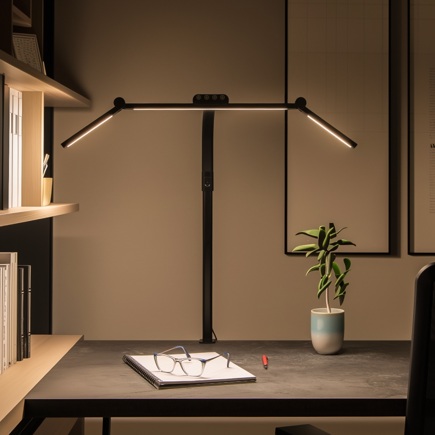 BRILAGI - LED regulējama galda lampa ar skārienvadību un skavu VARIO LED/24W/230V 3000-6500K CRI 92 melna