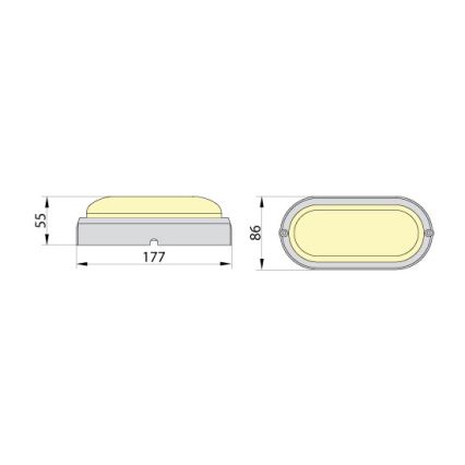 Brilagi - LED Smagas slodzes griestu gaismeklis SIMA LED/12W/230V IP65 balts