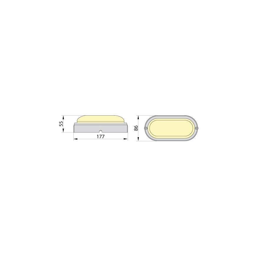 Brilagi - LED Smagas slodzes griestu gaismeklis SIMA LED/12W/230V IP65 melns