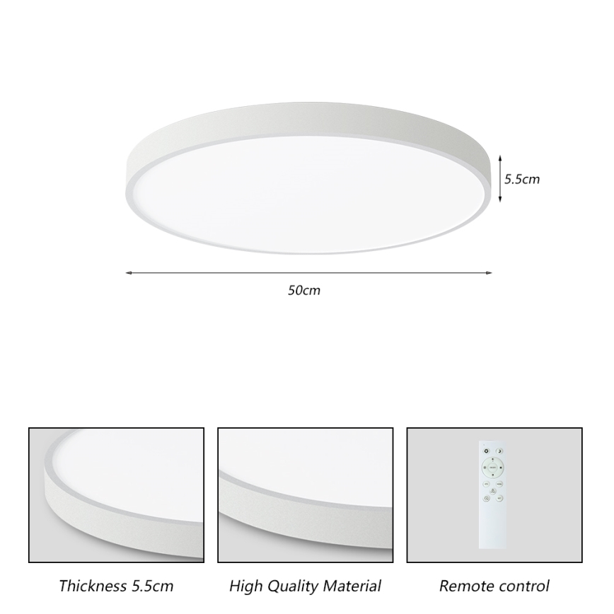 Brilagi - LED aptumšojams griestu gaismeklis POOL SMART LED/60W/230V 50 cm 3000-6000K Wi-Fi Tuya + tālvadība, balts