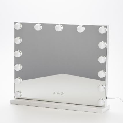 BRILAGI - LED spilgtuma regulējams grima spogulis HOLLYWOOD LED/15W/230V CCT + USB balts