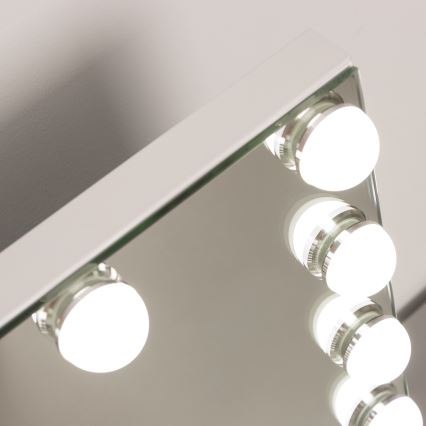 BRILAGI - LED spilgtuma regulējams grima spogulis HOLLYWOOD LED/15W/230V CCT + USB balts