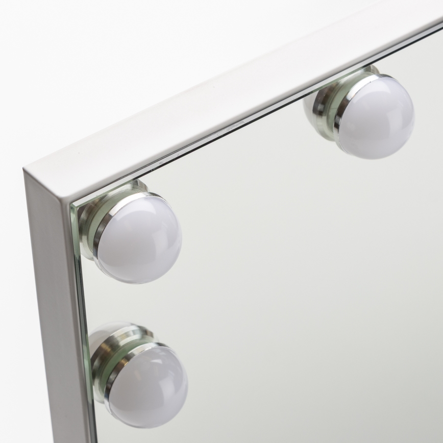 BRILAGI - LED spilgtuma regulējams grima spogulis HOLLYWOOD LED/15W/230V CCT + USB balts
