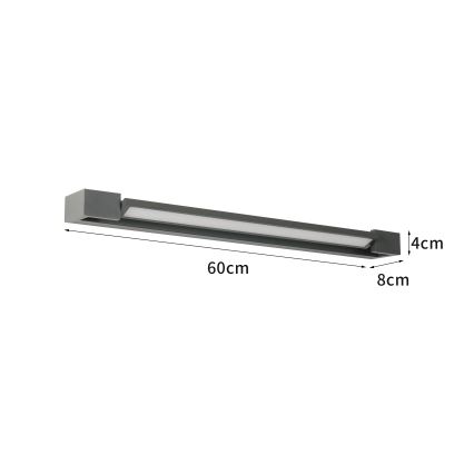 Brilagi - LED spoguļa apgaismojums vannas istabai AQUA LINE LED/18W/230V 60 cm IP44 antracīts