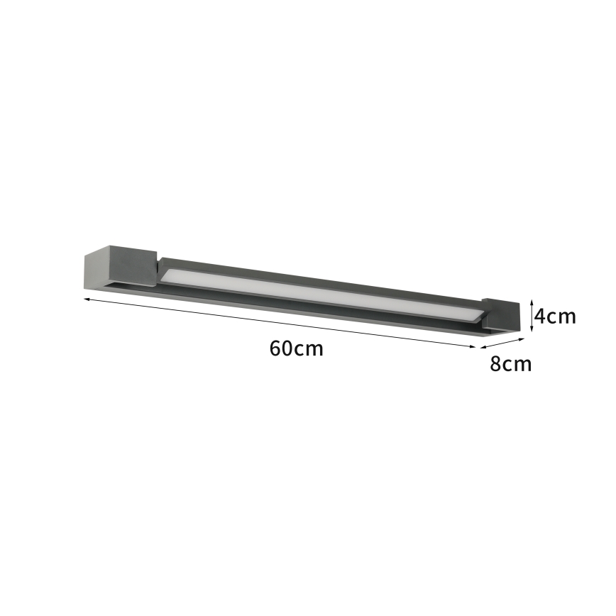 Brilagi - LED spoguļa apgaismojums vannas istabai AQUA LINE LED/18W/230V 60 cm IP44 antracīts