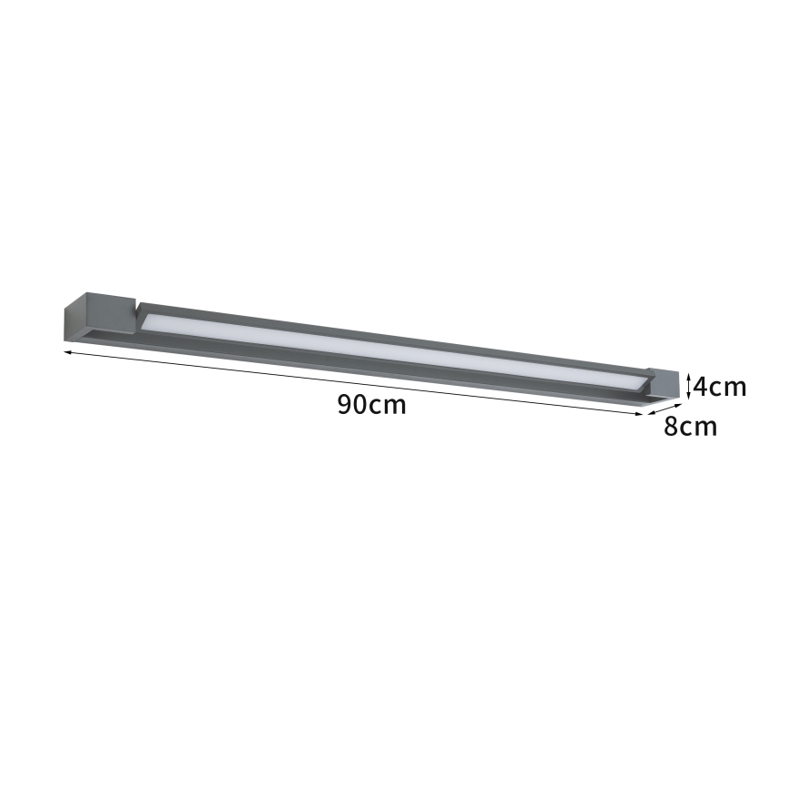 Brilagi - LED vannas istabas spoguļa apgaismojums AQUA LINE LED/24W/230V 90 cm IP44 antracīts