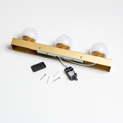 Brilagi - LED spoguļa apgaismojums vannas istabai HOLLYWOOD 3xLED/3W/230V 39 cm IP44 zelta