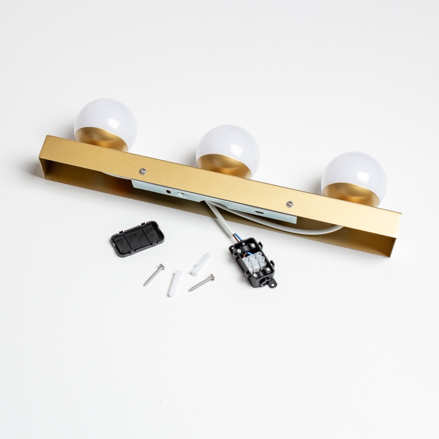Brilagi - LED spoguļa apgaismojums vannas istabai HOLLYWOOD 3xLED/3W/230V 39 cm IP44 zelta