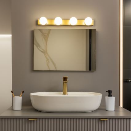 Brilagi - LED vannas istabas spoguļa apgaismojums HOLLYWOOD 4xLED/3W/230V 53 cm IP44 zelta