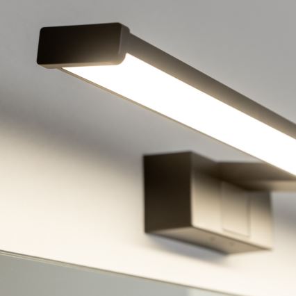 Brilagi - LED spoguļa apgaismojums vannas istabai 3-vienā VESTRA LED/12W/230V 60 cm IP44 melns