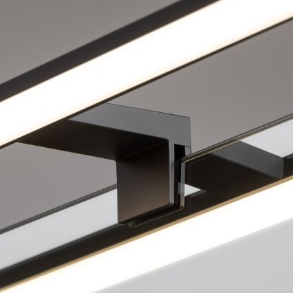 Brilagi - LED spoguļa apgaismojums vannas istabai 3-vienā VESTRA LED/12W/230V 60 cm IP44 melns