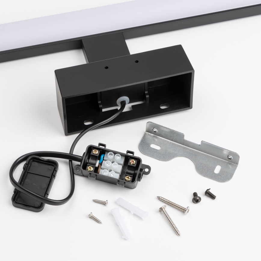 Brilagi - LED spoguļa apgaismojums vannas istabai 3-vienā VESTRA LED/12W/230V 60 cm IP44 melns
