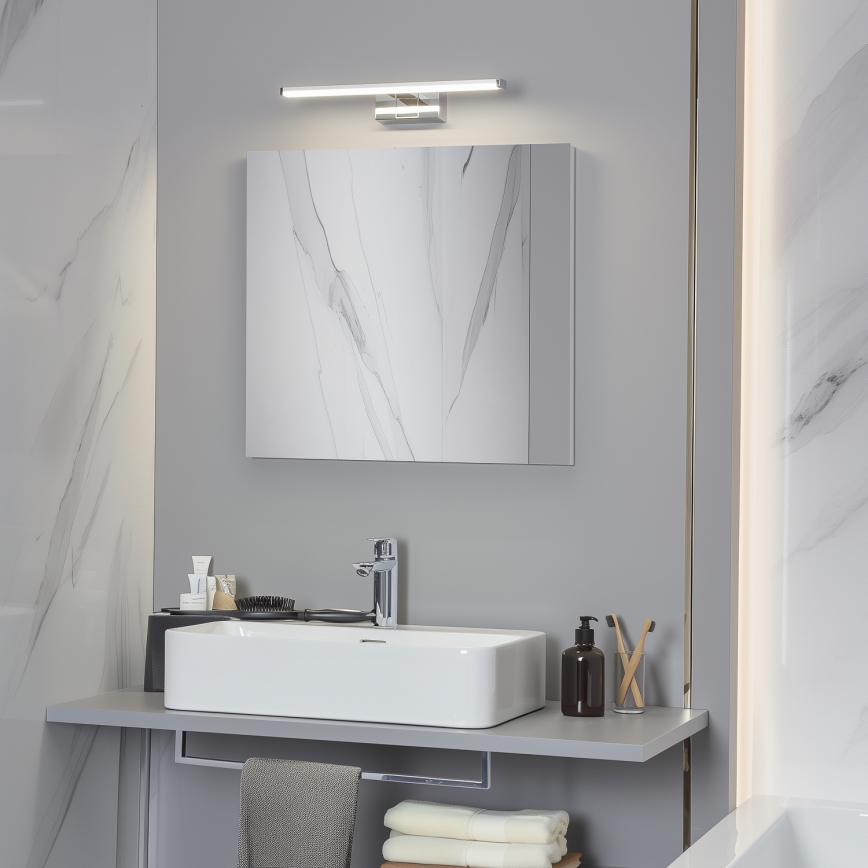 Brilagi - LED vannas istabas spoguļa apgaismojums 3 vienā VESTRA LED/8W/230V 40 cm IP44 spīdīgs hroms